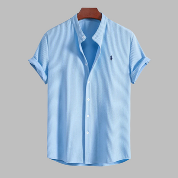 Ralph Lauren - Muscle Fit Ribbed Stand Collar Shirt