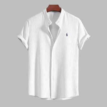 Ralph Lauren - Muscle Fit Ribbed Stand Collar Shirt